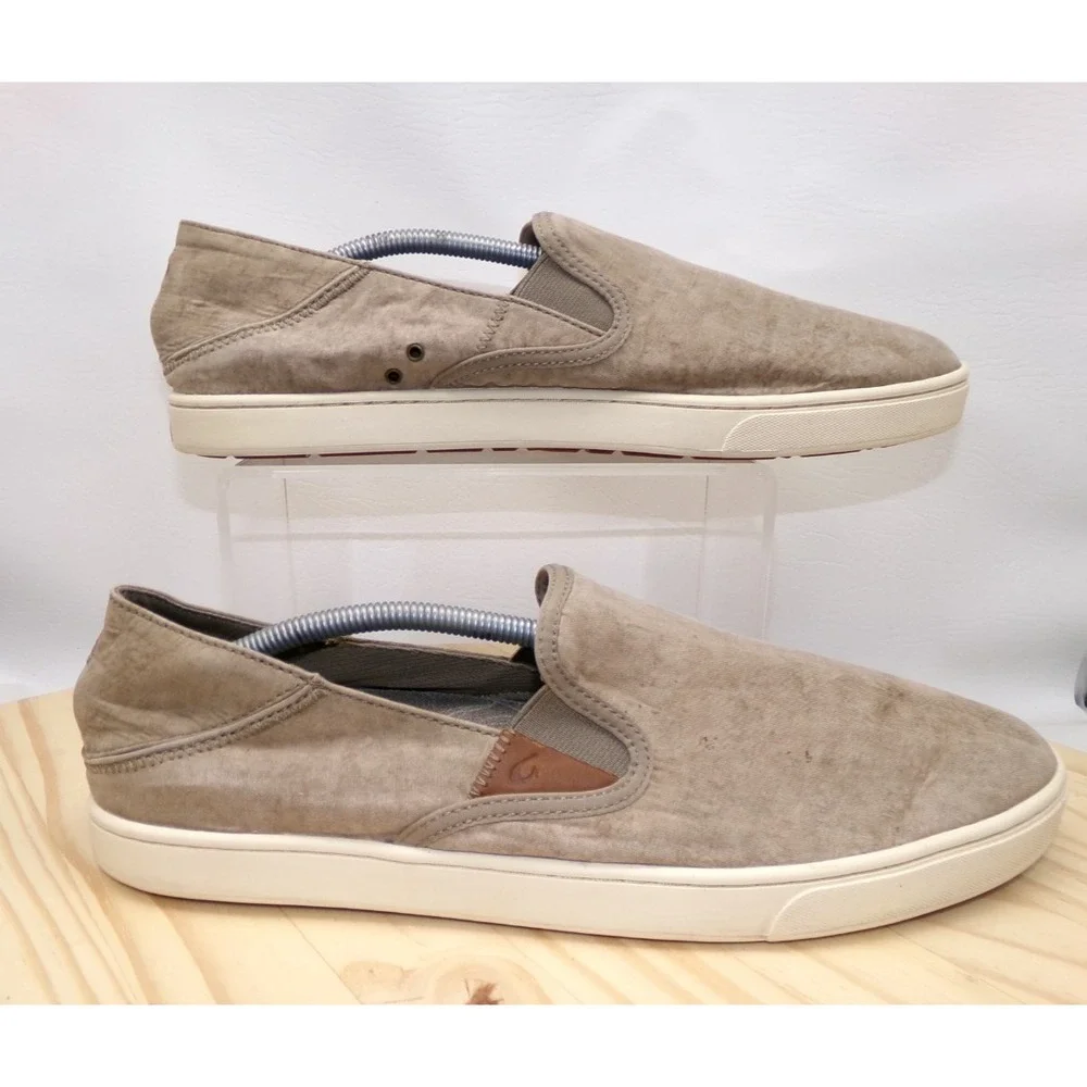 Olukai Liko Kahu Loafers Mens Mottled Brown Size 12 Slip On 10400-BK18